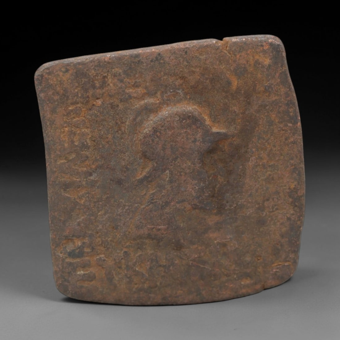 INDO-GREEK KINGDOM: Menander I - Helmeted Chalkon Bronze Coin, 90-85 BC, 24mm, 18XS: Minted during the late reign of Menander I, the "Just," this small bronze chalkon exemplifies the enduring Hellenistic influence on Indo-Greek numismatics. The obverse displays the helmeted bust of th