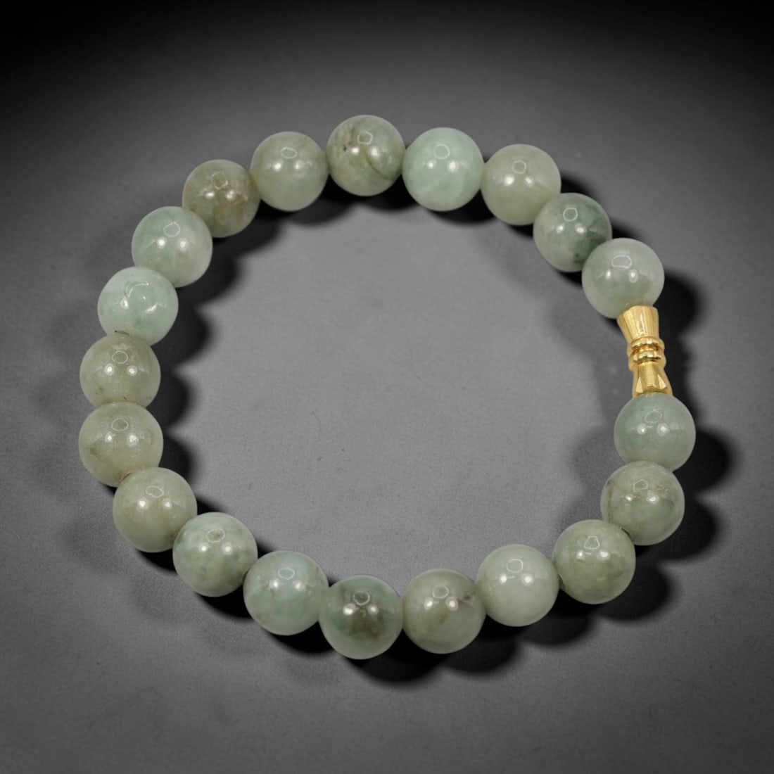 A Chinese Jadeite Jade Bead Bracelet, 20th Century, 82FS (1 of 1)