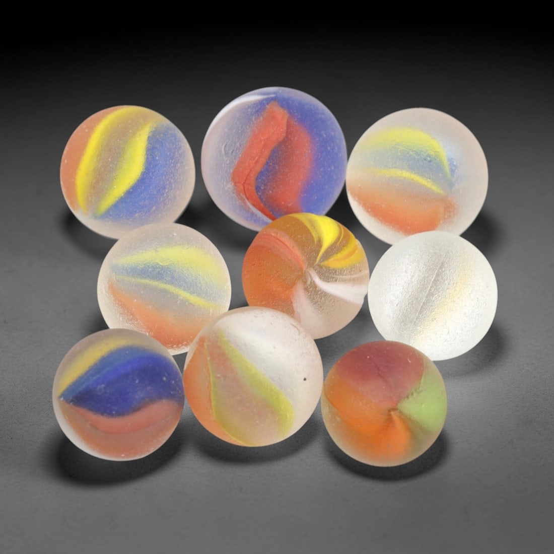 Vintage Glass Marbles - Swirled Frosted Set, 99XS (1 of 1)