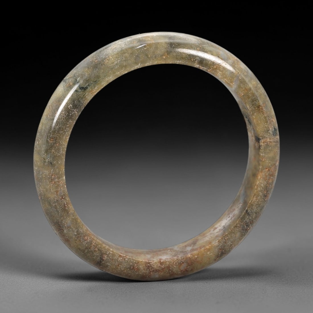 A Chinese Jadeite Jade Bangle Bracelet, 20th Century, 77ZK (1 of 2)