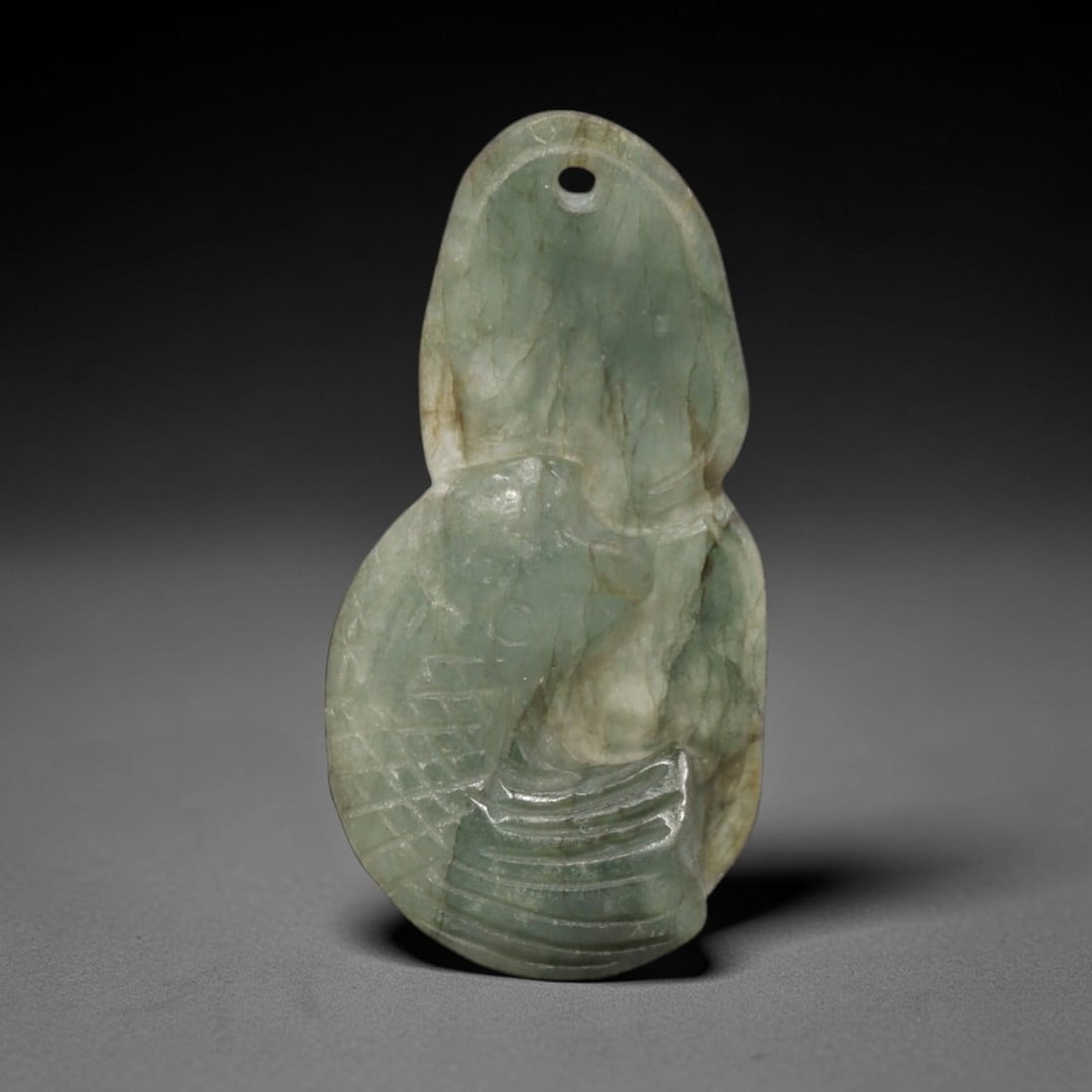 A Chinese Jadeite Jade Fish Pendant, 20th Century, 25FR (1 of 2)