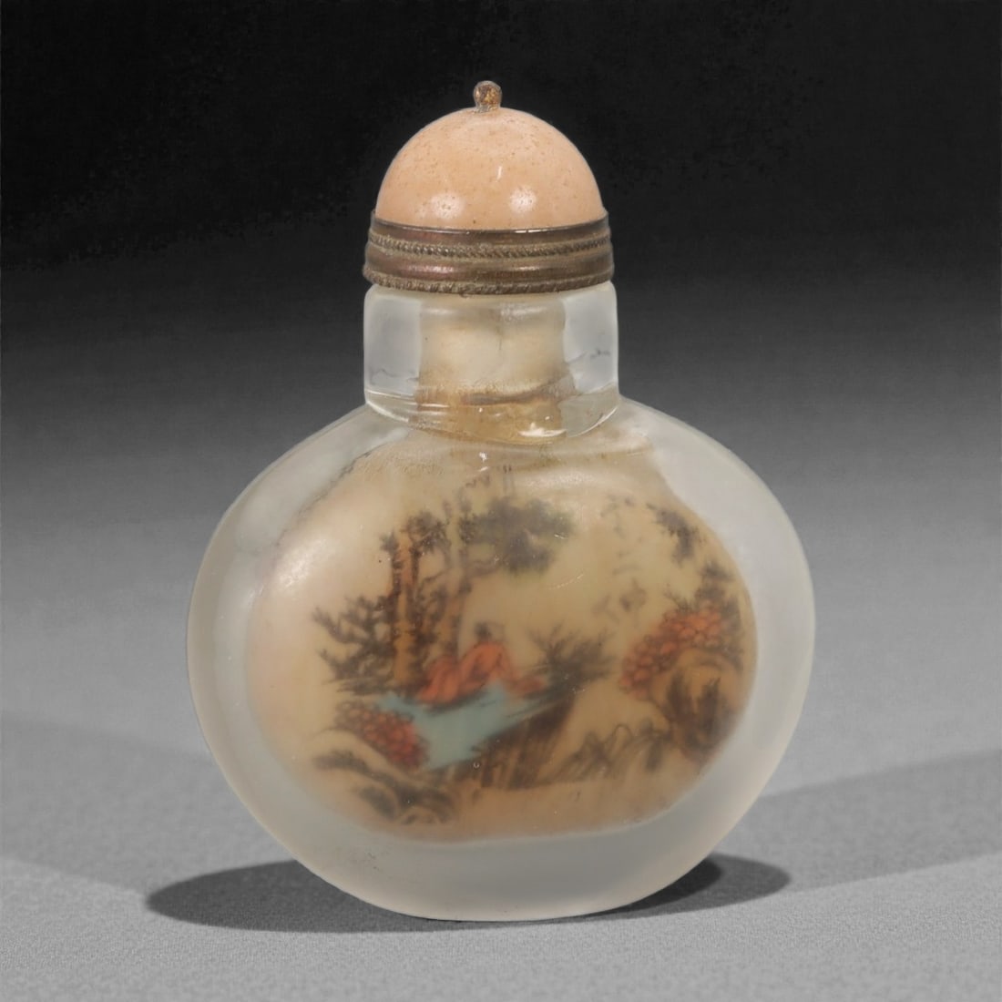 A Chinese Glass Inside-Painted Snuff Bottle, 20th Century, 7FG (1 of 2)