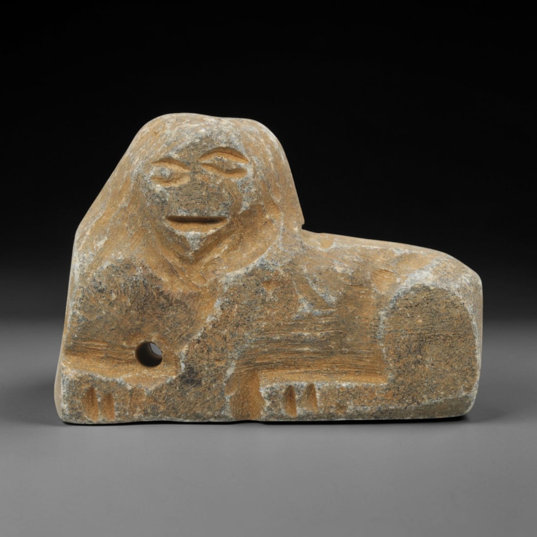Ancient Schist Feline Amulet - Near Eastern Figurine, 29ZQ (1 of 2)