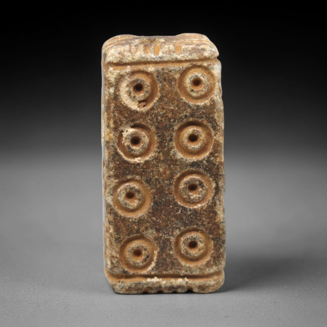 Ancient Steatite Amulet Bead - Near Eastern Concentric Circles, 24XV (1 of 2)