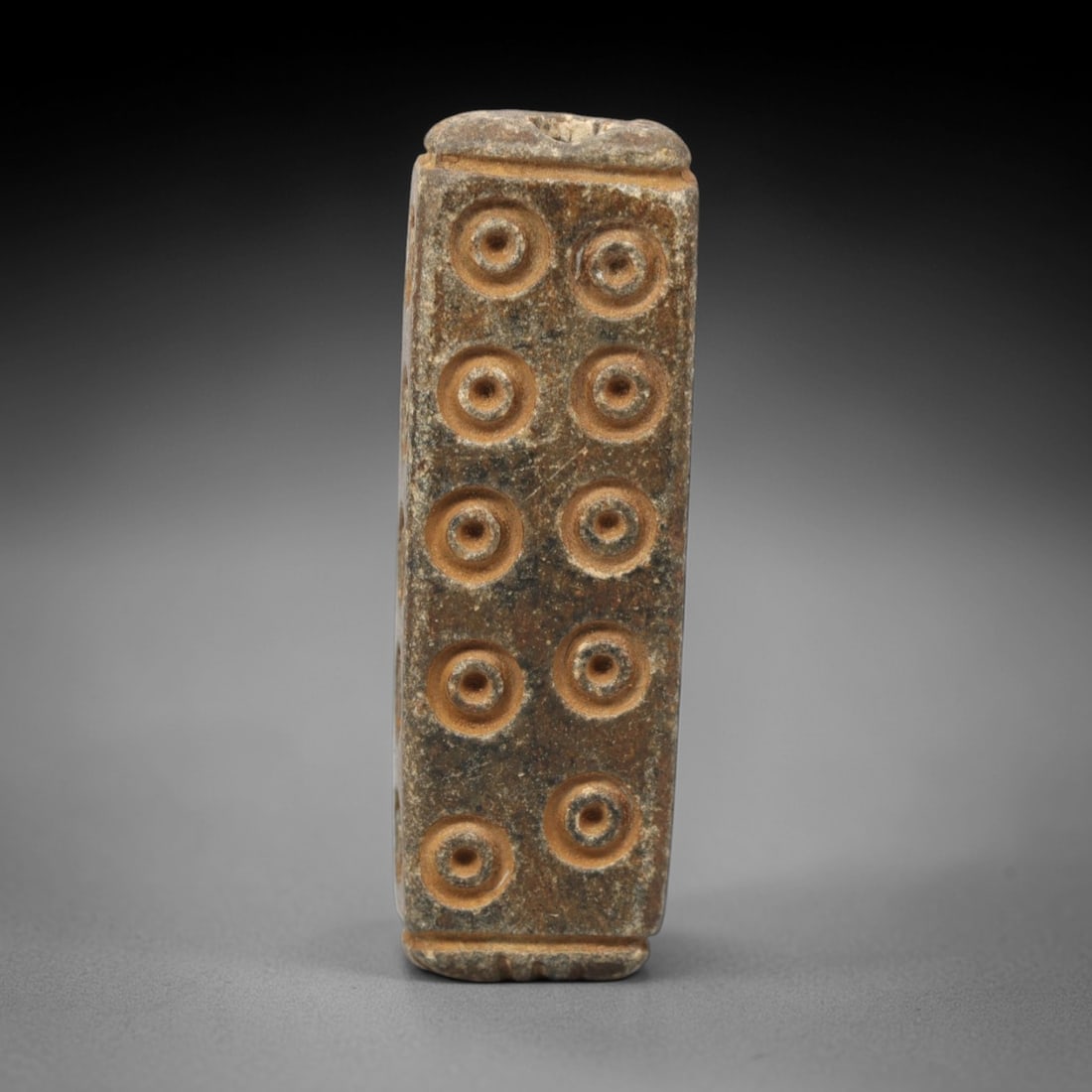 Ancient Steatite Amulet Bead - Near Eastern Concentric Circles, 39XV (1 of 2)