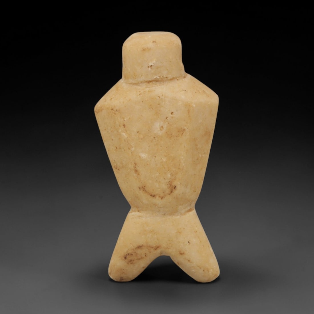 Ancient Cream Stone Anthropomorphic Idol - Near Eastern Miniature Figurine, 9XQ (1 of 2)