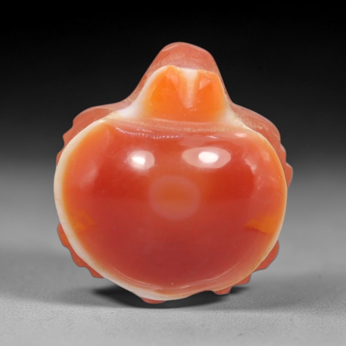 Antique Carnelian Agate Tortoise Amulet - Central Asian Vitality Talisman, 10ZW (1 of 2)
