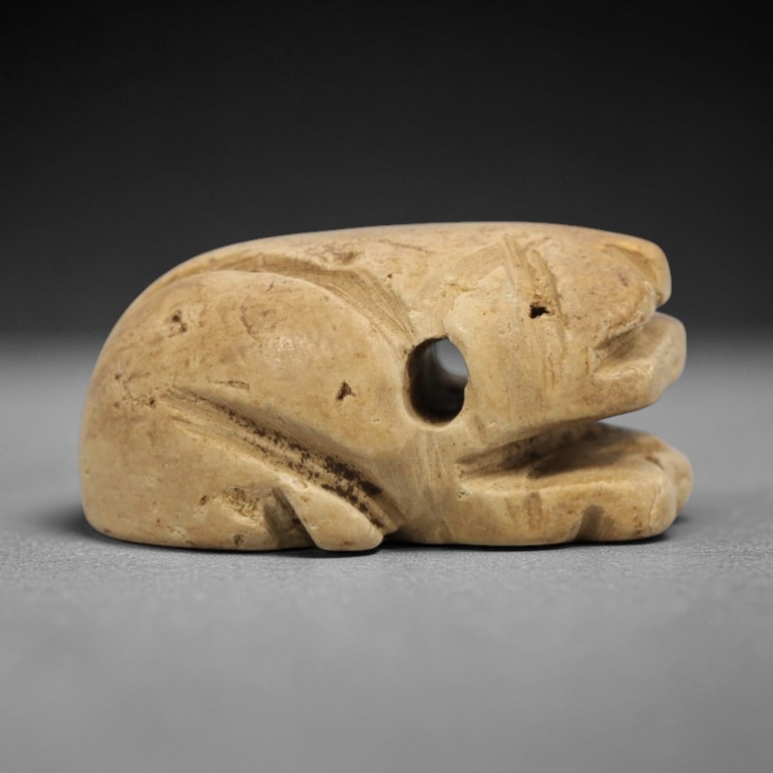 Ancient Steatite Frog - Egyptian Amulet Figurine, 64ZW (1 of 2)