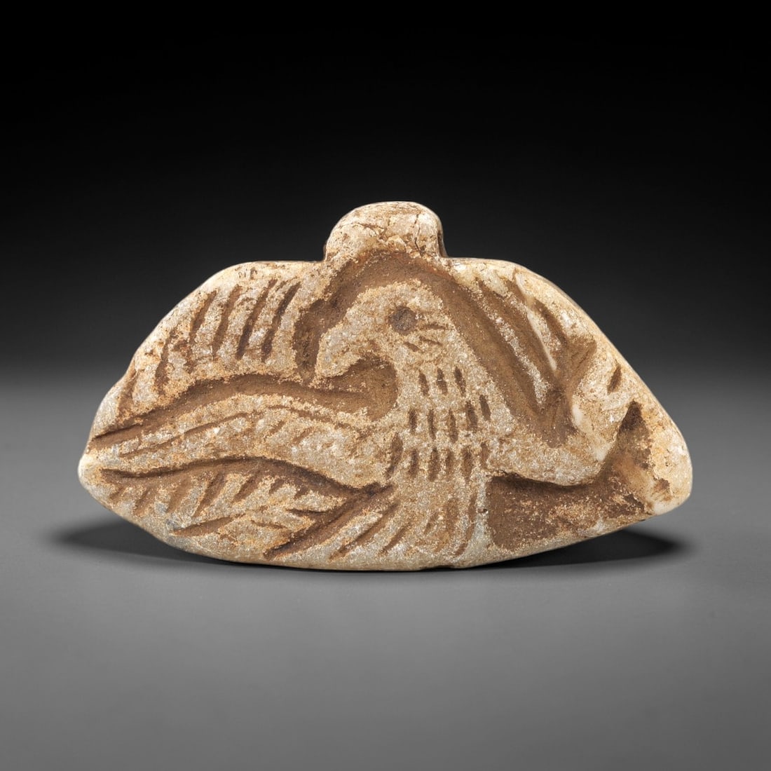 Ancient Stone Bird Amulet - Near Eastern Protective Figurine, 17FX (1 of 2)