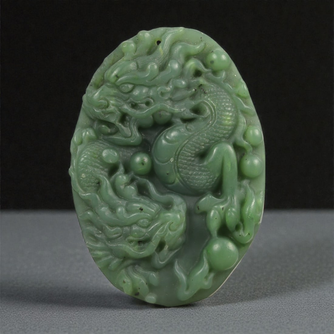 A Chinese Nephrite Jade Relief Plaque, 20th Century, 71YA (1 of 2)