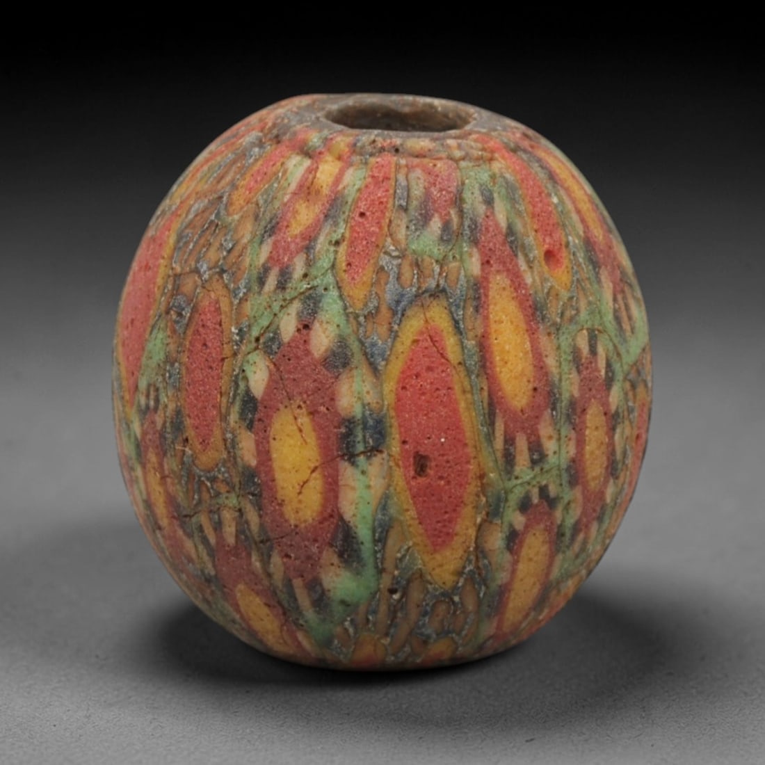 Ancient Islamic Glass Bead - Swirled Mosaic Trade Bead, 73ZN (1 of 2)
