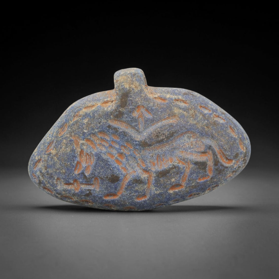 Ancient Lapis Lazuli Zoomorphic Amulet - Near Eastern Carved Pendant, 20WJ (1 of 2)