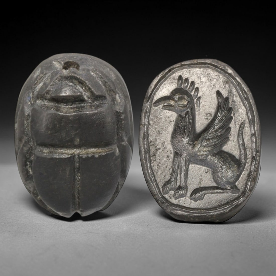 Ancient Hardstone Scarab - Near Eastern Griffin Zoomorphic Seal, 26XT (1 of 3)