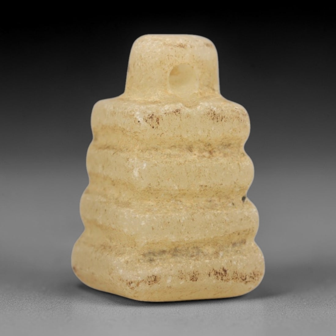 Ancient Calcite Djed Pillar Amulet - Egyptian Ritual Pendant, 54ZW (1 of 2)