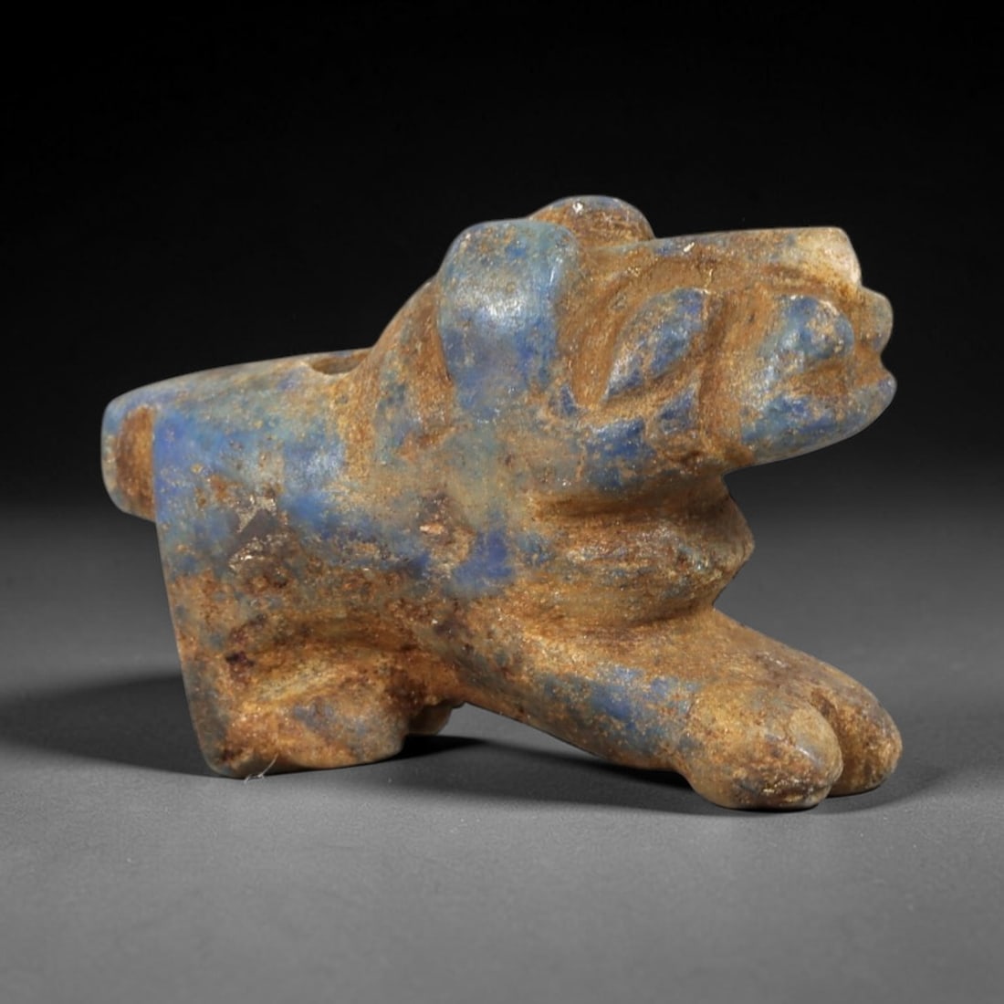 Ancient Lapis Lazuli Feline - Near Eastern Amulet Figurine, 40AS (1 of 2)