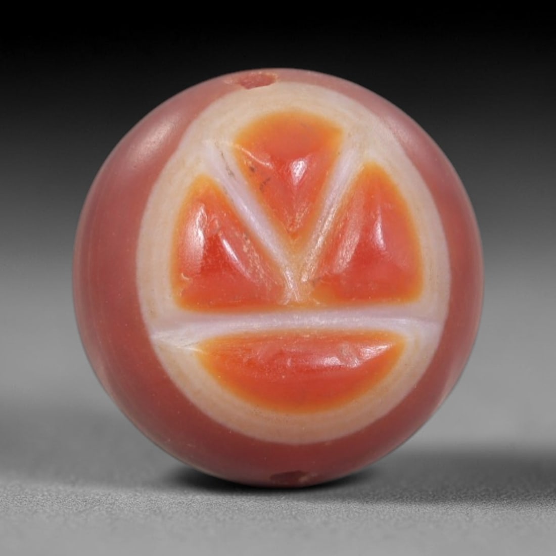 Antique Agate Citrus Slice Bead - Central Asian Gemstone Pendant, 12AR (1 of 2)