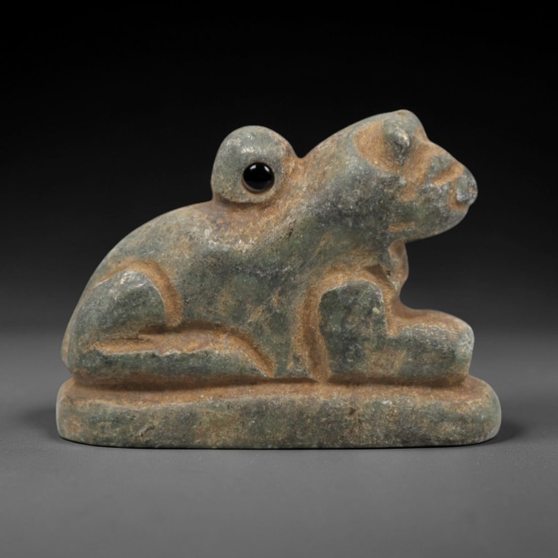 Ancient Green Stone Feline - Egyptian Amulet, 58ZR (1 of 2)