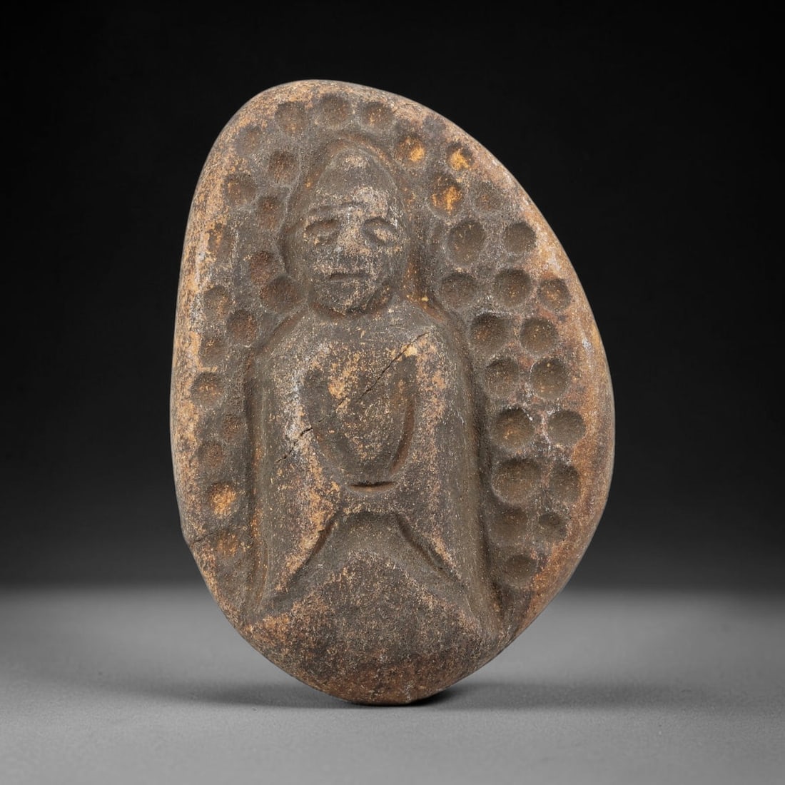 Antique Stone Plaque - Japanese Edo Period Buddha Relief, 43WJ (1 of 2)