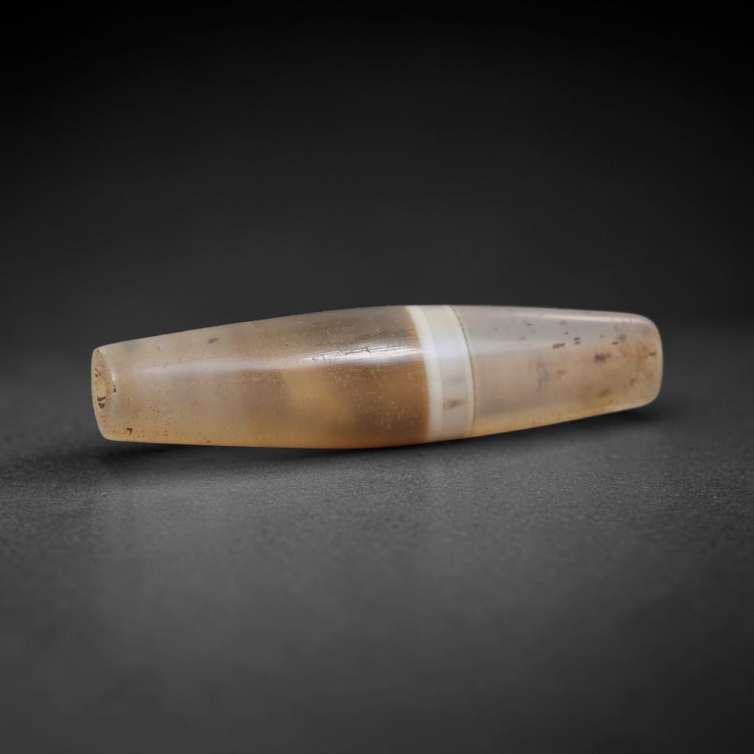 Ancient Banded Agate Bead - Near Eastern Artifact, 23BD (1 of 2)