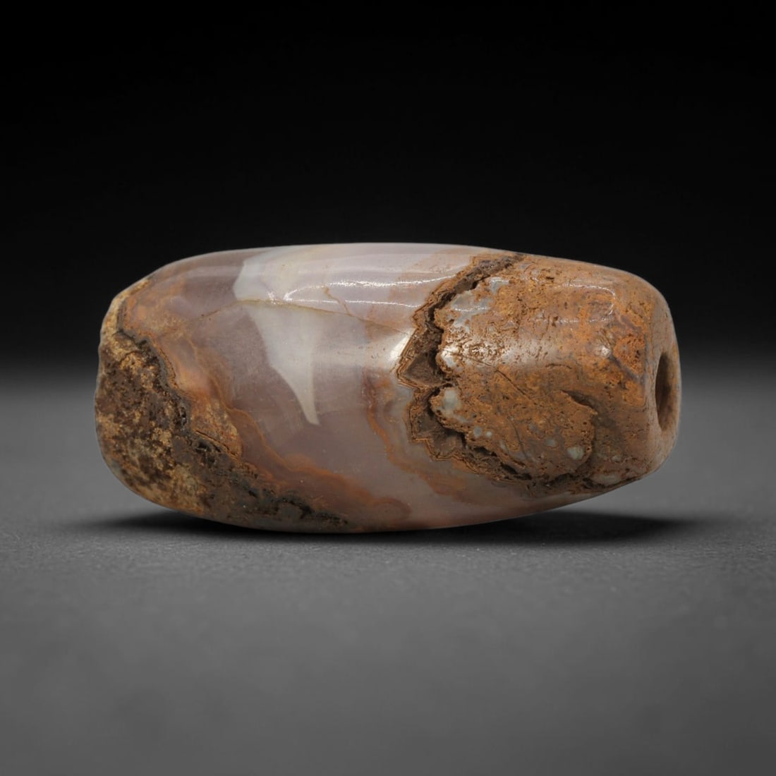 Ancient Agate Bead - Indus Valley Banded Carving, 92WJ (1 of 2)