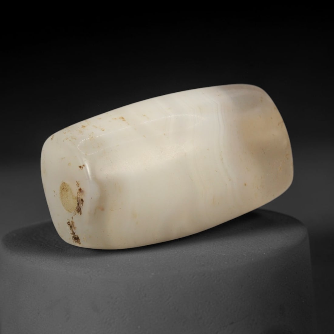 Ancient Banded Agate Bead - Western Asiatic Miniature Amulet (1 of 2)