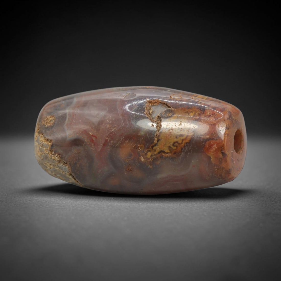 Ancient Agate Bead - Indus Valley Banded Carving (1 of 2)