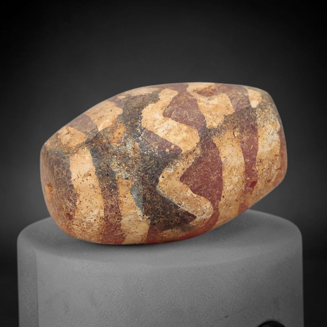 Ancient Carnelian Bead - Gandhara Etched Amulet, 54BD (1 of 2)