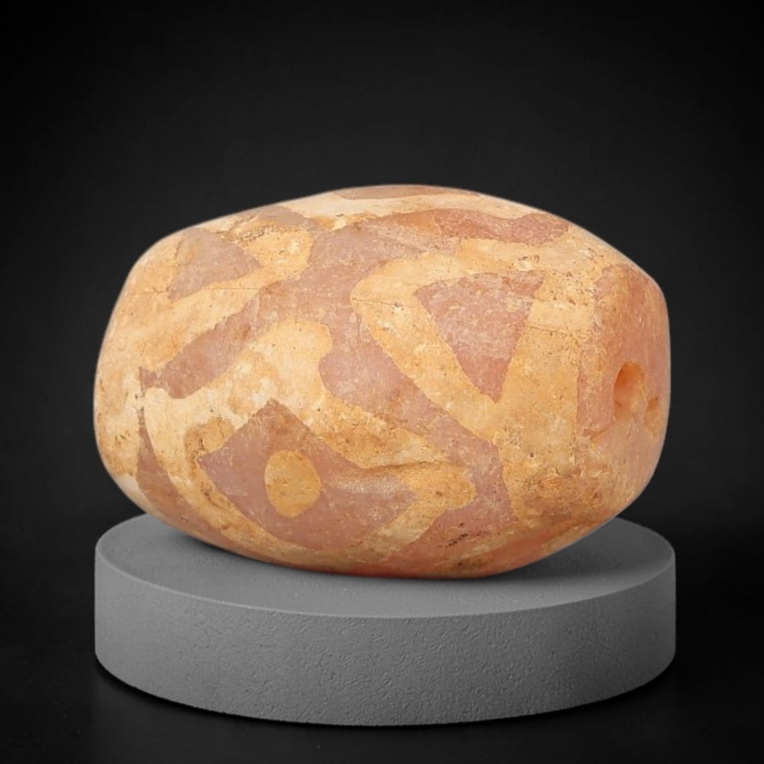 Ancient Carnelian Bead - Gandhara Etched Amulet, 50BD (1 of 2)