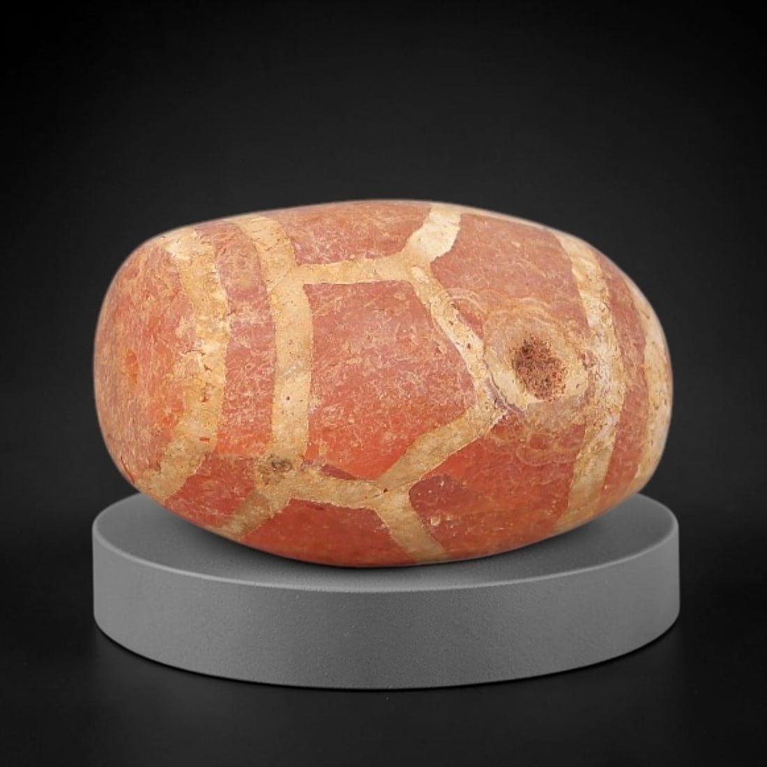 Ancient Carnelian Bead - Gandhara Etched Amulet, 46BD (1 of 2)