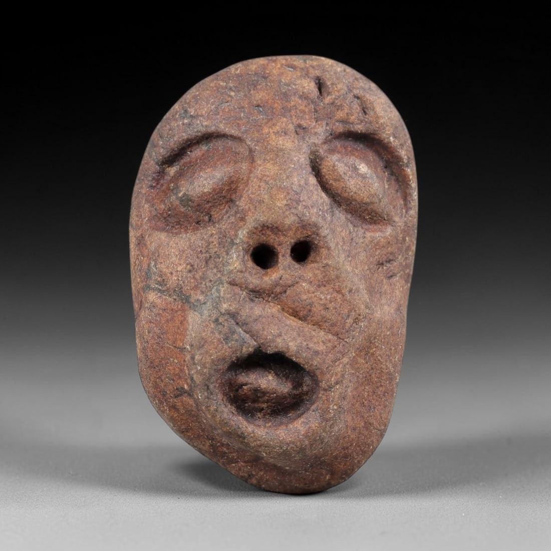 Ancient Stone Maskette - Medieval Figurine, 2FY (1 of 2)