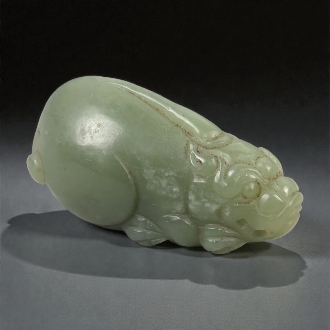 A Chinese Nephrite Jade Pig Figure, 20th Century, 12YA (1 of 3)