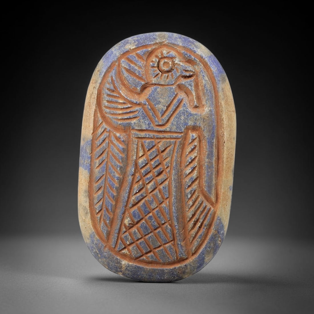 Near Eastern Lapis Lazuli Plaque - Tribal Art Figure Relief, 81BF (1 of 2)