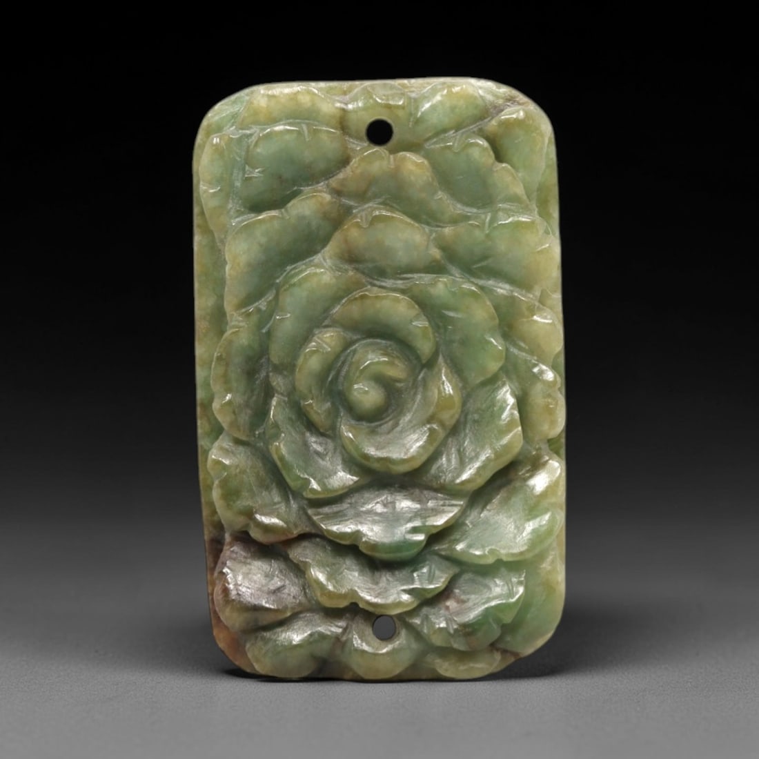 A Chinese Jadeite Jade Pendant Plaque, 20th Century, 64FR (1 of 2)