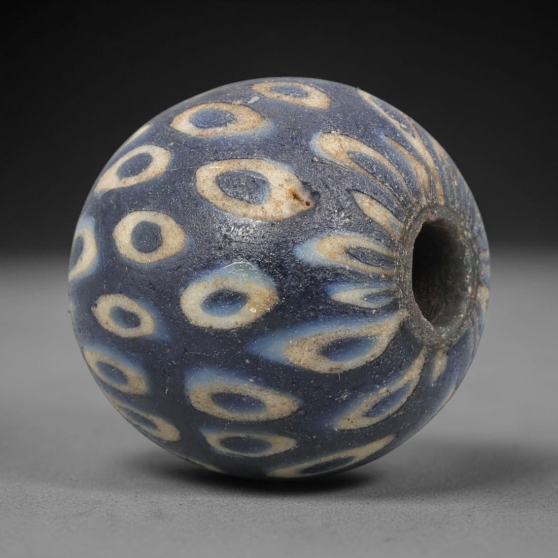 Ancient Mosaic Glass Bead - Roman Eye Pattern Amulet, 63WD (1 of 2)