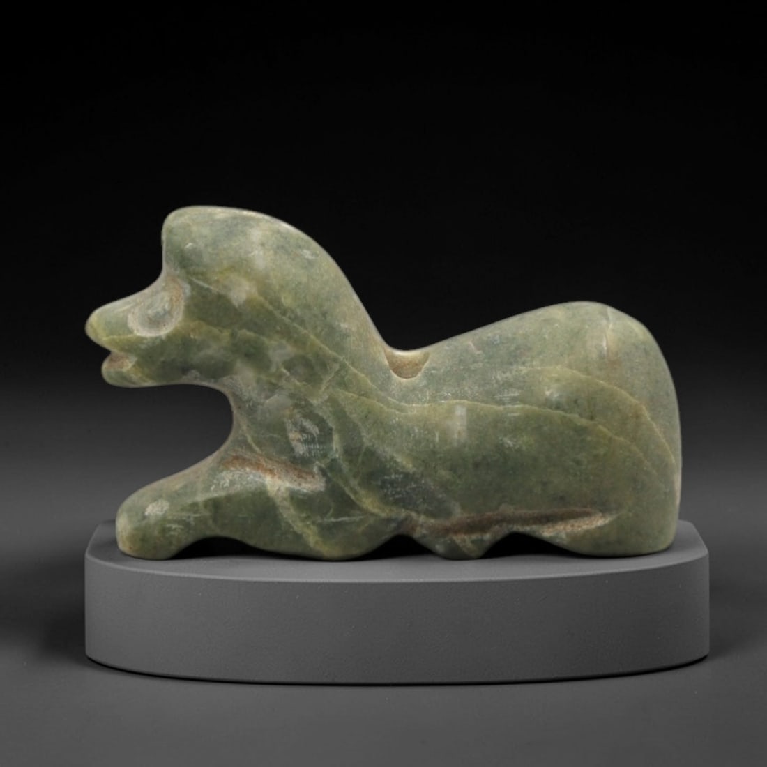 Ancient Greenstone Feline - Near Eastern Amulet Figurine, 68XS (1 of 2)