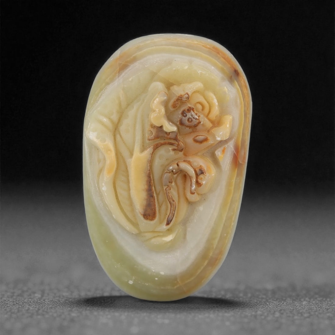 A Chinese Hardstone Pebble Carving, 20th Century, 64YB (1 of 2)