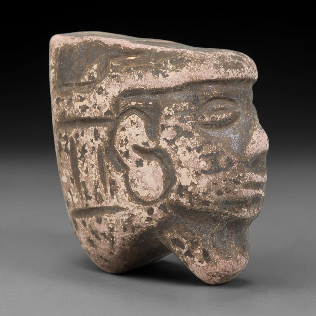 Ancient Stone Head - Near Eastern Idol Figurine, 51WJ (1 of 2)