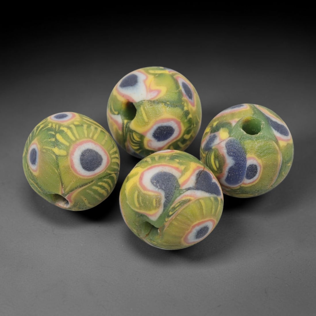 Old Glass Eye Beads - Phoenician Style Spherical Beads, 87WD (1 of 1)
