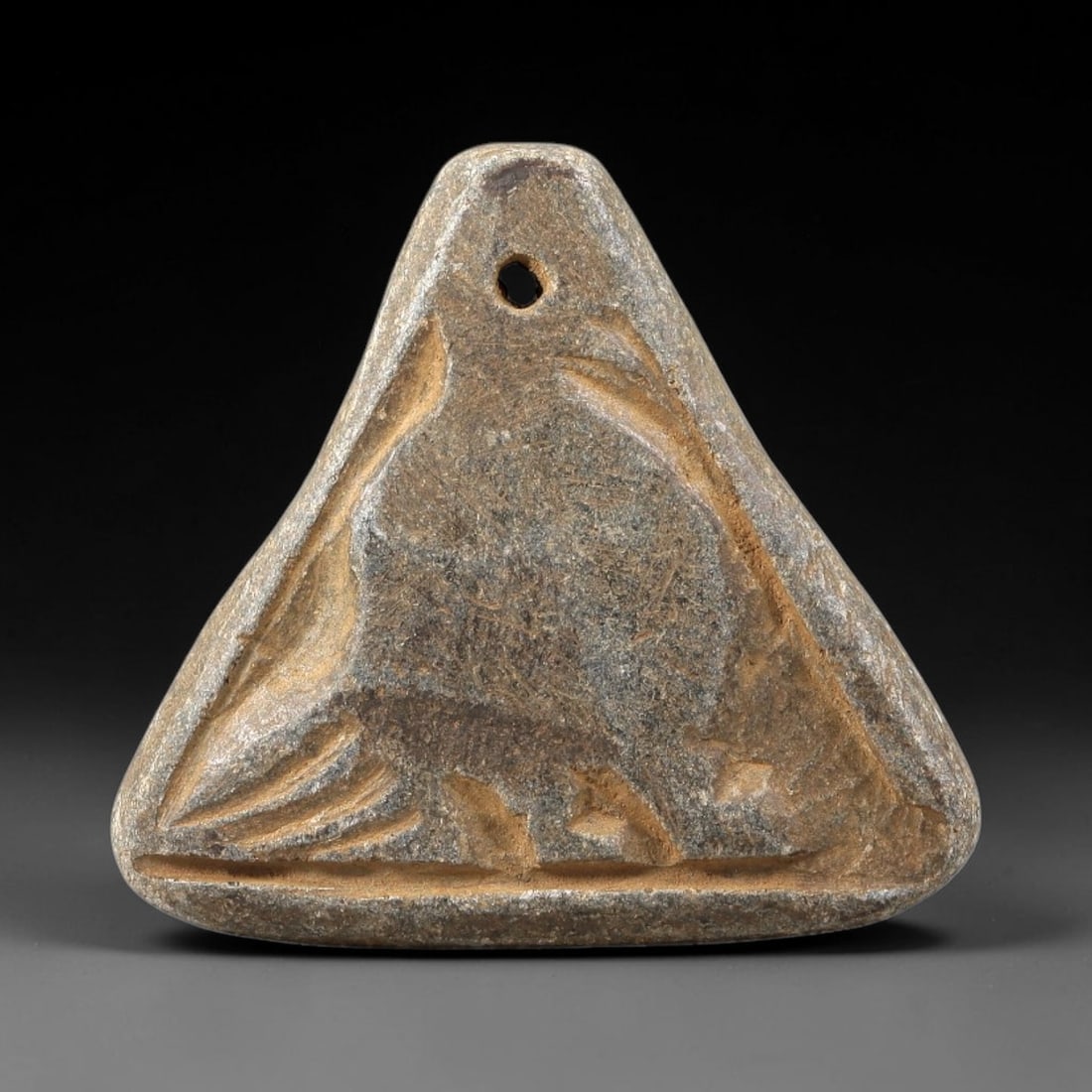 Ancient Schist Amulet - Near Eastern Figural Pendant, 69BG (1 of 2)