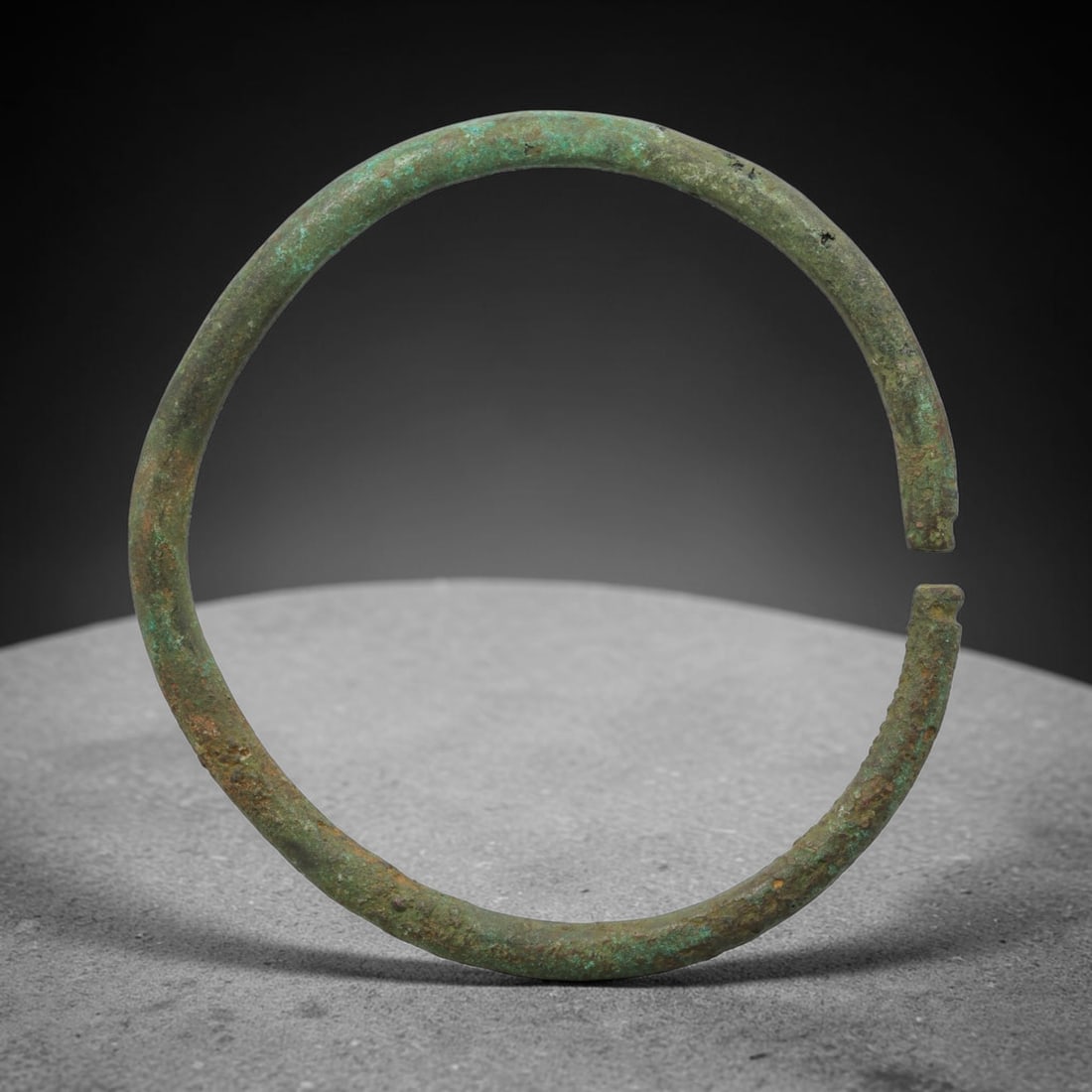 Ancient Bronze Bracelet - Roman Plain Cuff Armlet, 19BH (1 of 2)