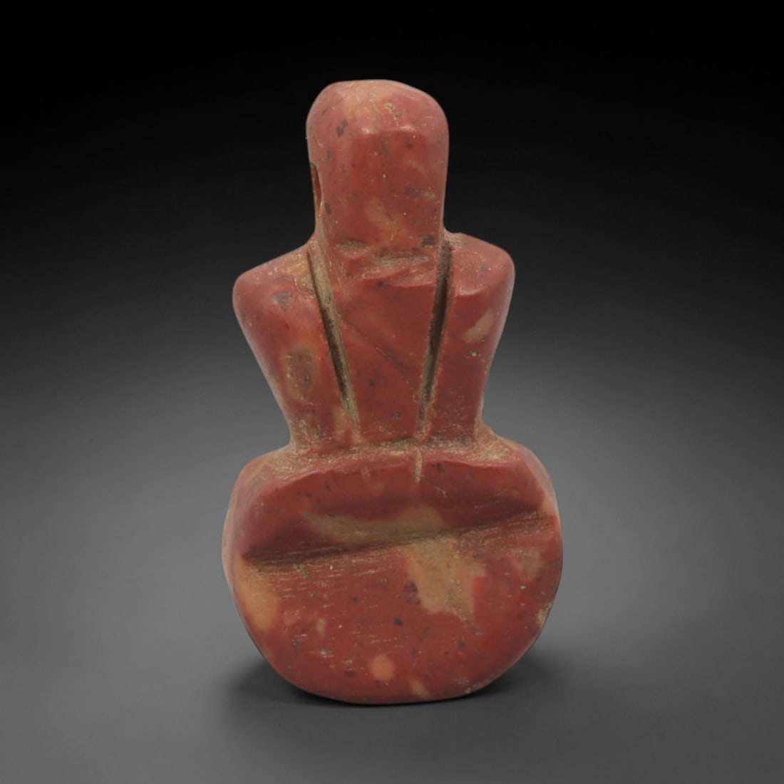 Ancient Stone Seated Idol - Near Eastern Figurine, 66XQ (1 of 2)