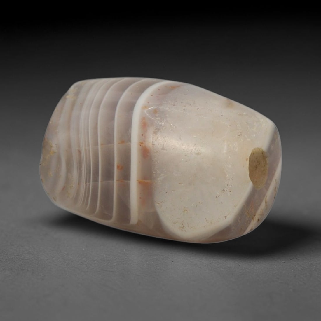 Ancient Banded Agate Bead - Western Asiatic Miniature Amulet, 36XW (1 of 2)