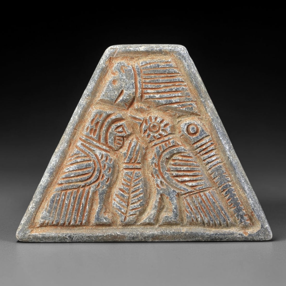 Near Eastern Schist Plaque - Tribal Art Bird Relief, 71BG (1 of 2)