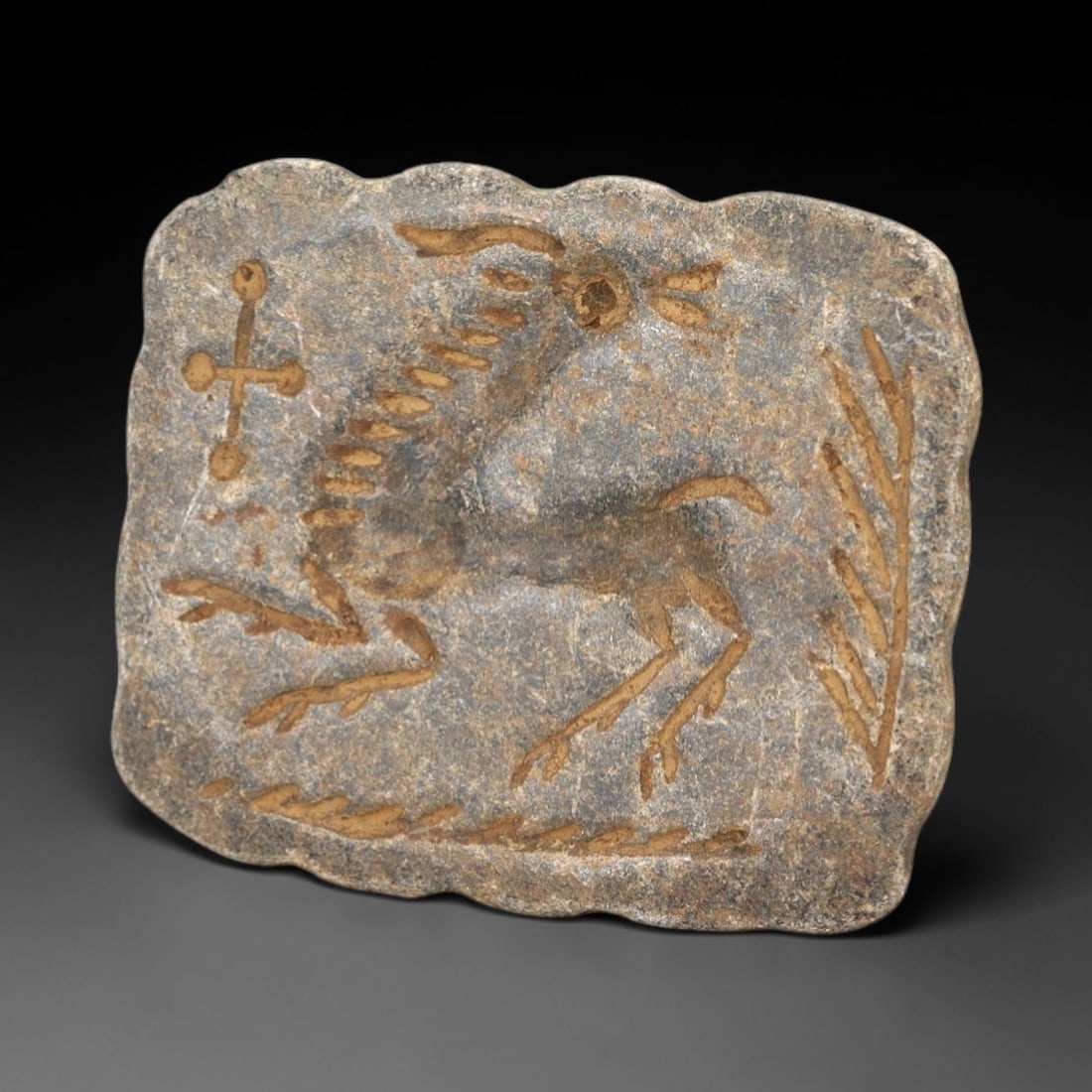 Ancient Stone Stamp Seal - Near Eastern Zoomorphic Impression, 40AM (1 of 2)