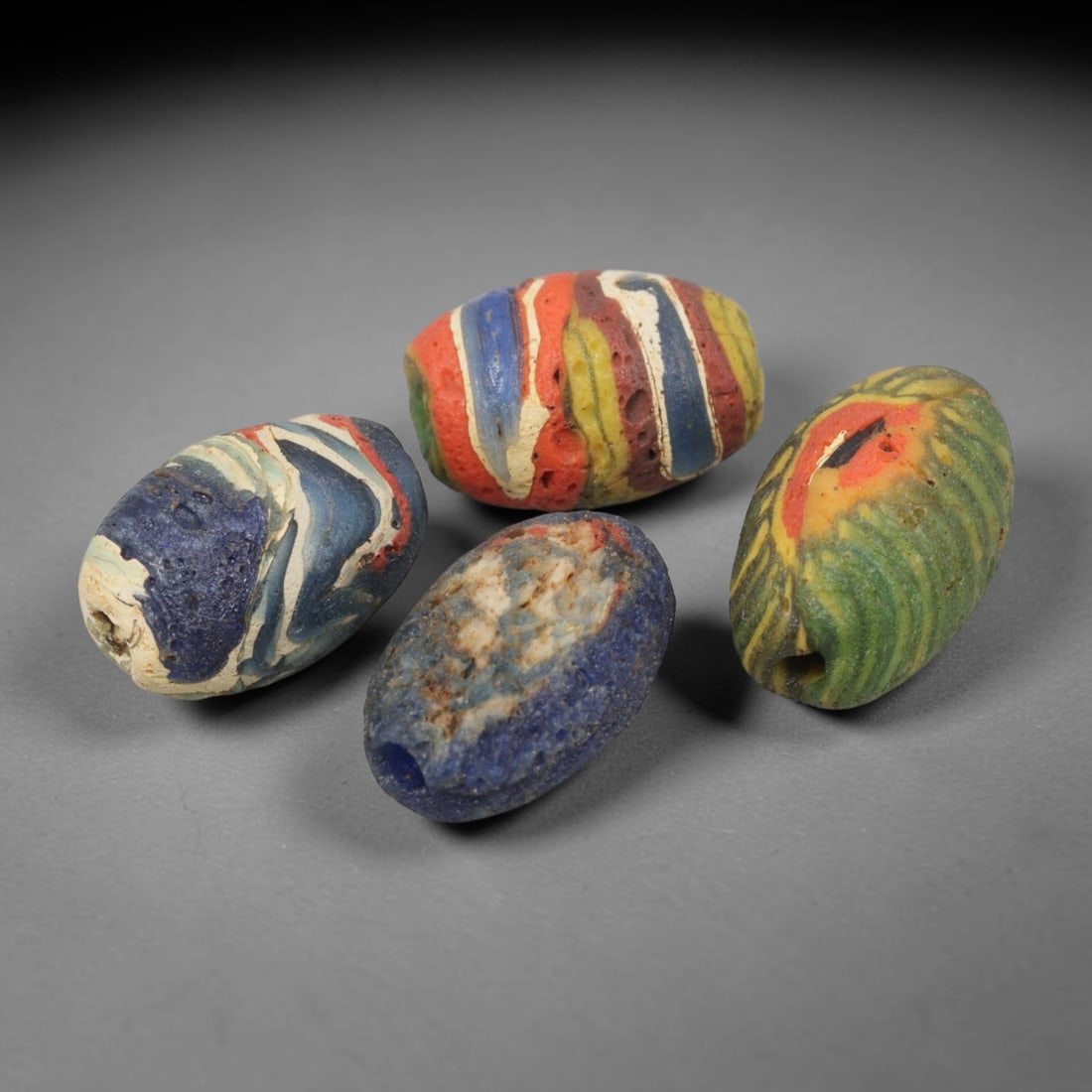 Old Glass Trade Beads - Mediterranean Style Oval Beads, 85WD (1 of 1)