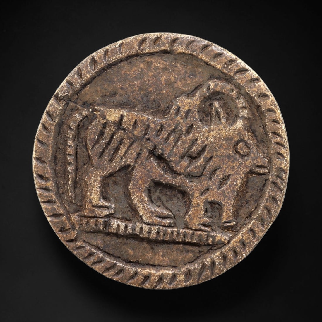 Ancient Steatite Plaque - Near Eastern Ram Relief, 84BE (1 of 2)