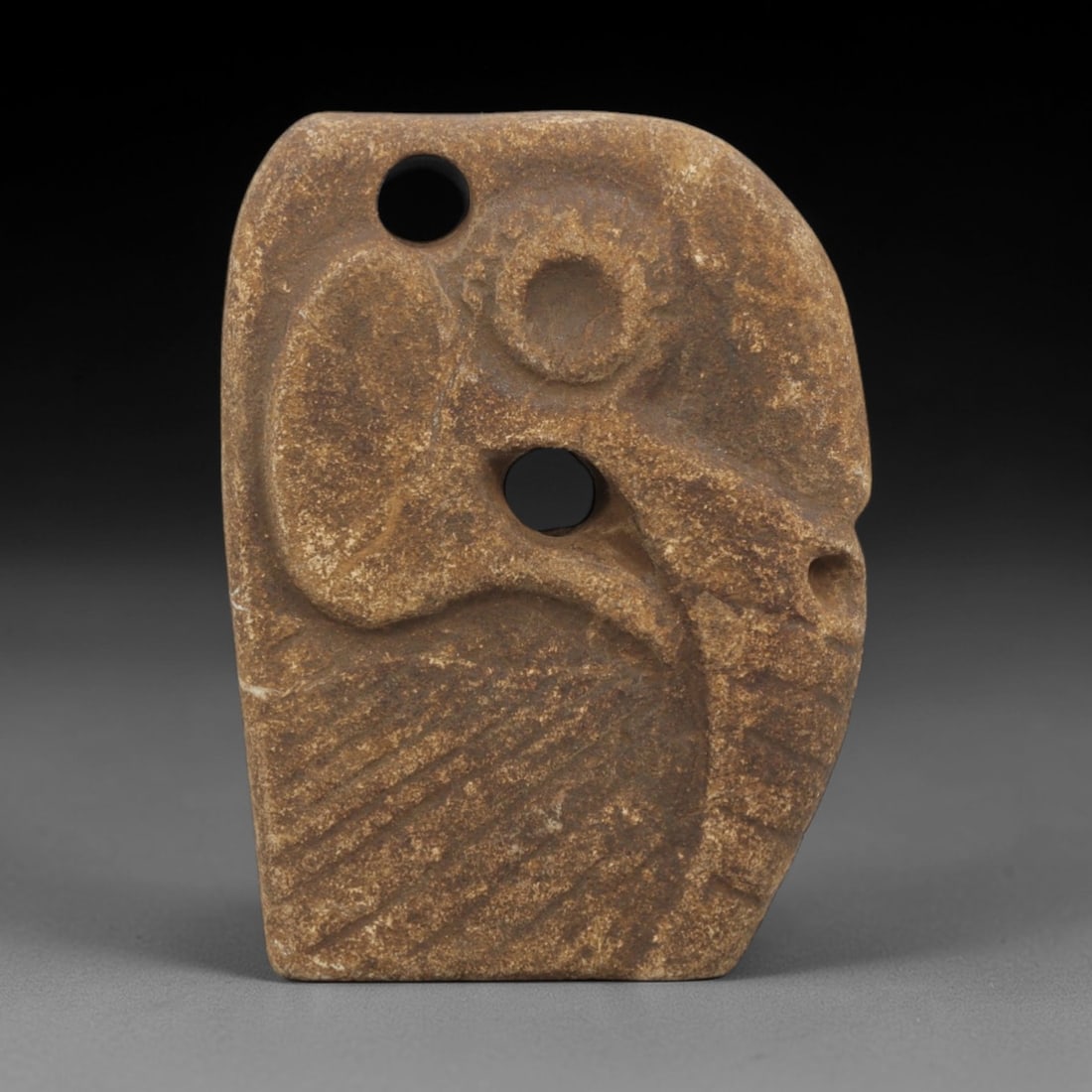 Ancient Stone Feline Amulet - African Tribal Artifact, 37FX (1 of 2)