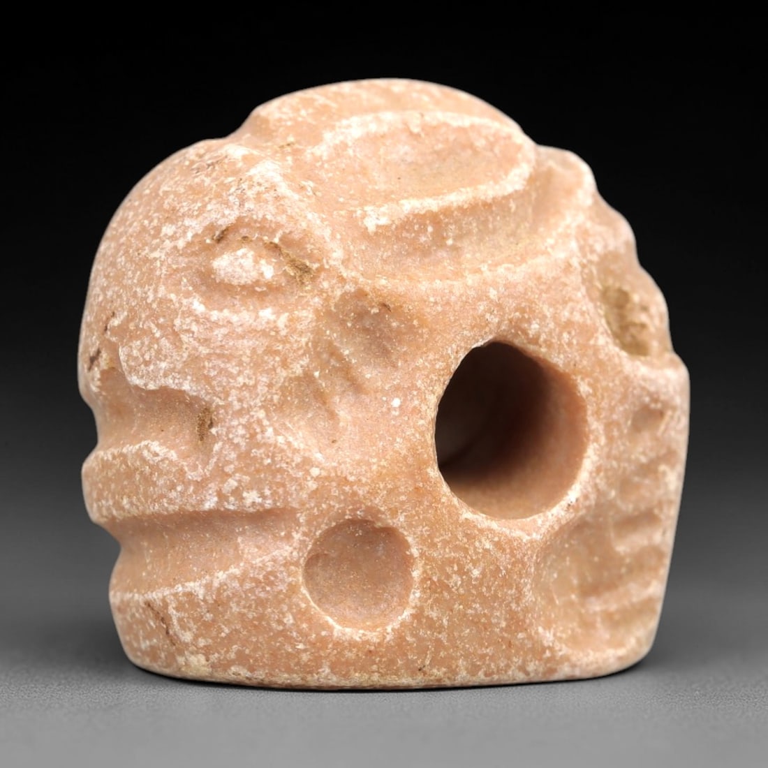 Ancient Stone Humanoid Stamp Seal - Near Eastern Ritual Artifact, 12AN (1 of 2)