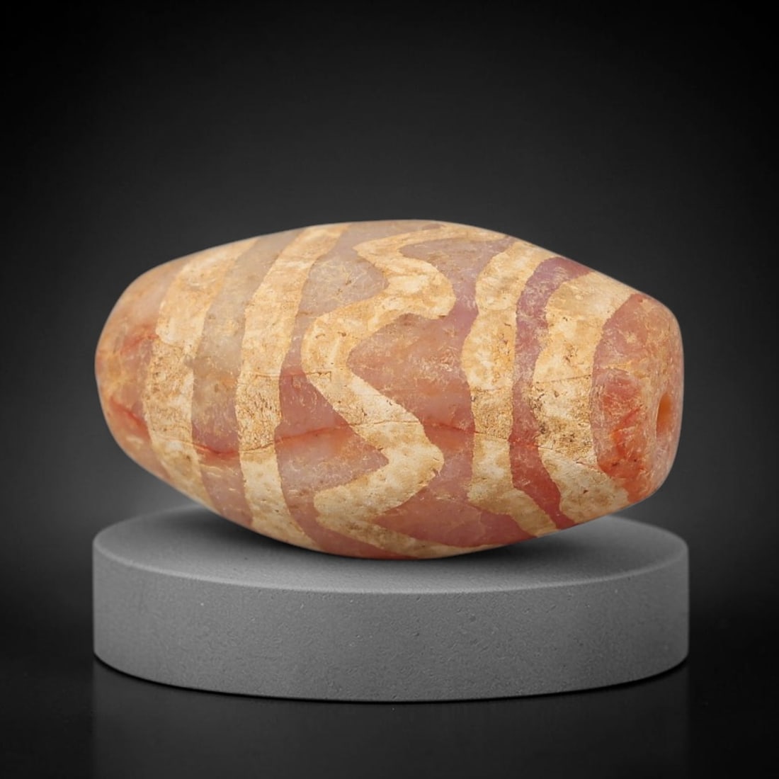 Ancient Carnelian Bead - Gandhara Etched Amulet, 2BE (1 of 2)