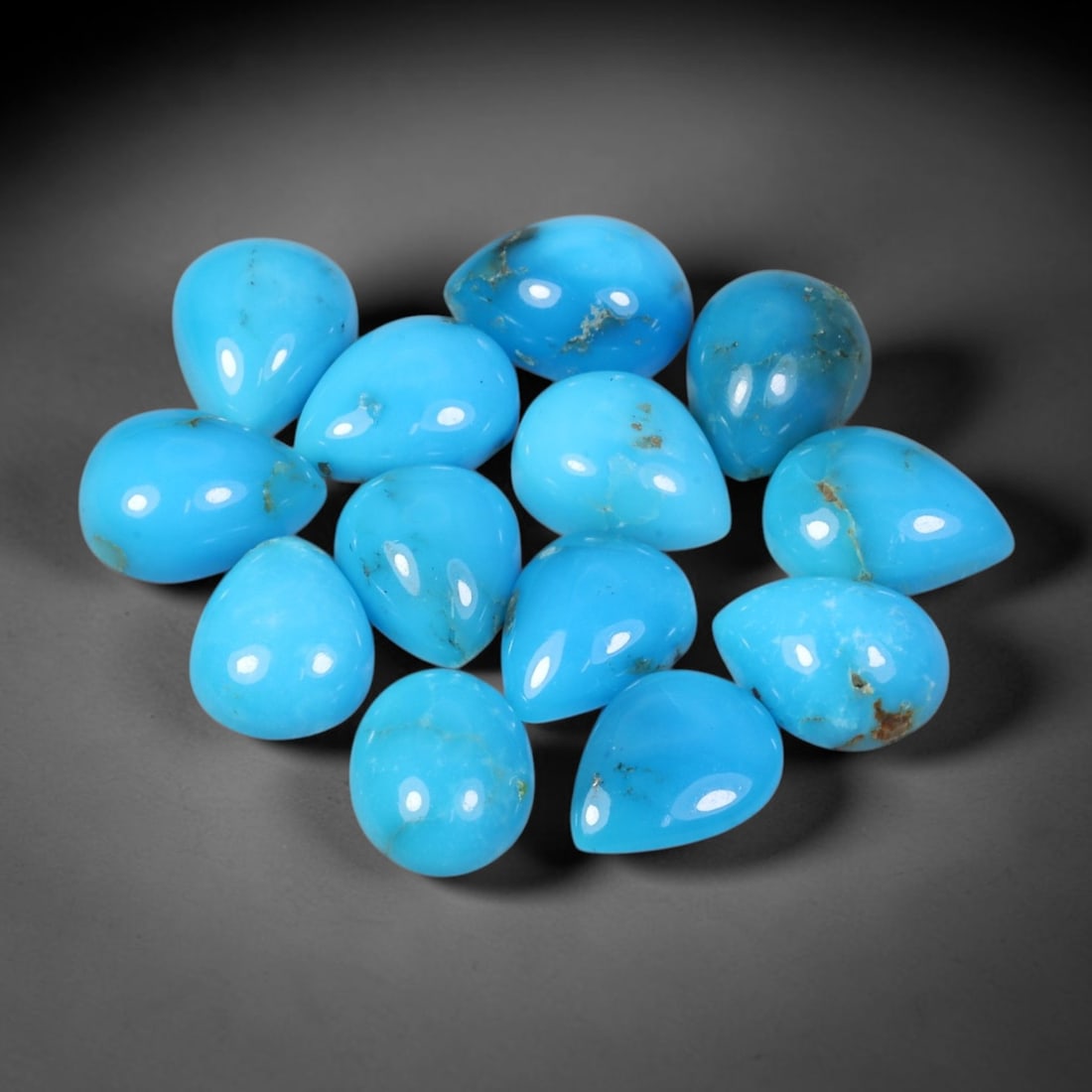 12.26 Carats Natural Turquoise - Pear Cabochon Gemstone, 7XB (1 of 1)